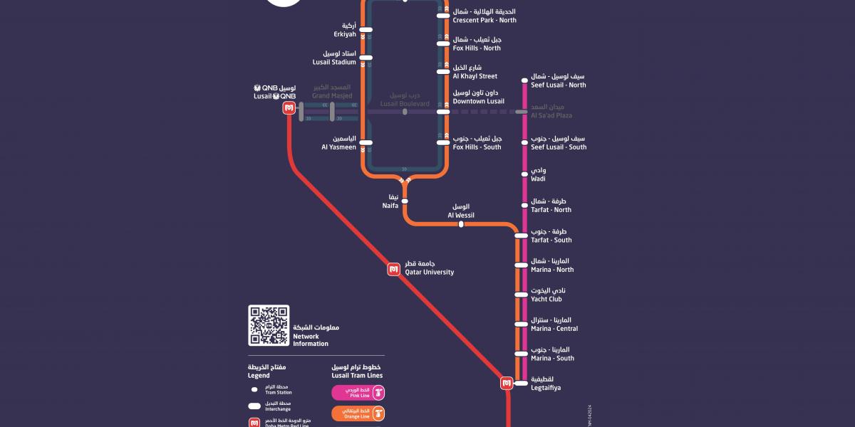 Ministry Expands Lusail Tram Service, Pink & Orange Lines Operational ...