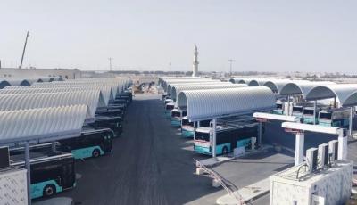 بدء أعمال التشغيل التجريبي في مستودع الريان لحافلات النقل العام