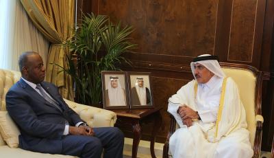 وزير المواصلات يجتمع مع مستشار الرئيس الإيفواري ووزير النقل الإيفواري 