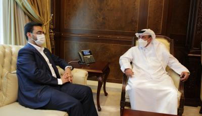 وزير المواصلات والاتصالات يجتمع مع وزير الاتصالات الإيراني