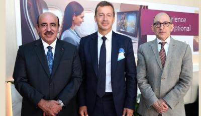 In Attendance of Minister of Transport, Qatar Airways CEO Meets with Airbus CEO